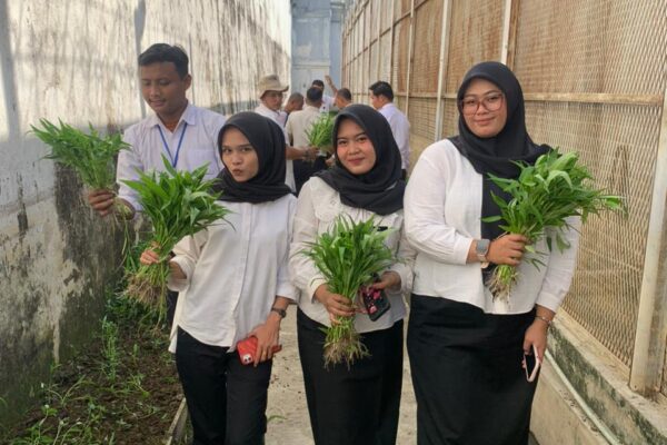 Kembali Sukses Panen Kangkung, Rutan Tanjung Pura Komitmen Dukung Ketahanan Pangan Nasional