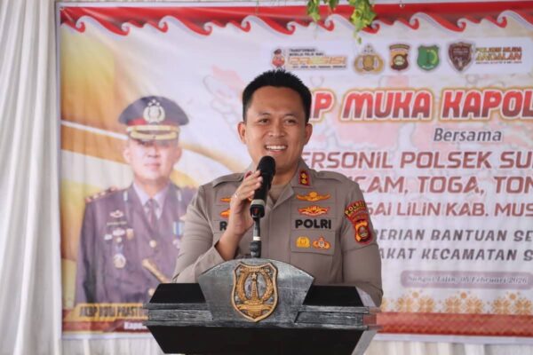 Kapolres Musi Banyuasin (Muba) AKBP Ruri Prastowo, S.H., S.I.K., M.I.K. melaksanakan silaturahmi ke Polsek Sungai Lilin