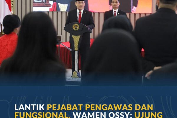 Lantik Pejabat Pengawas dan Fungsional, Wamen Ossy: Ujung Tombak dalam Pelayanan Pertanahan