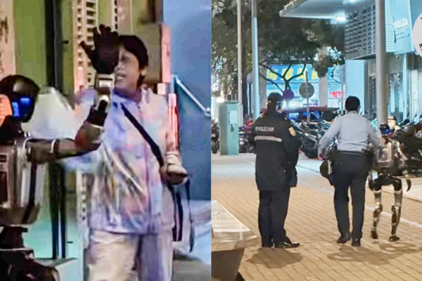 Robot ditangkap oleh polisi karena menakut-nakuti seorang wanita tua di Makau, Cina.