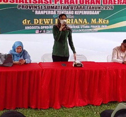 Sosialisasi Ranperda Kepemudaan di Marindal I, Dr. Dewi Fitriana Bahas Kesehatan, Pendidikan hingga Bahaya Narkoba