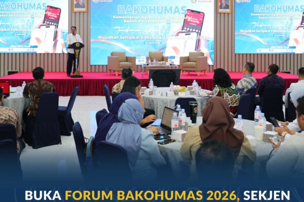 Buka Forum Bakohumas 2026, Sekjen ATR/BPN Tekankan Penyamaan Persepsi dalam Implementasi Sertipikat Elektronik