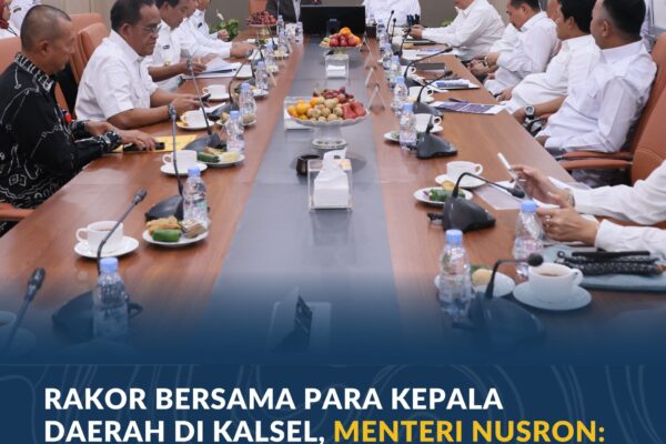 Rakor Bersama para Kepala Daerah di Kalsel, Menteri Nusron: Penentuan Lokasi LP2B Menjadi Kewenangan Daerah