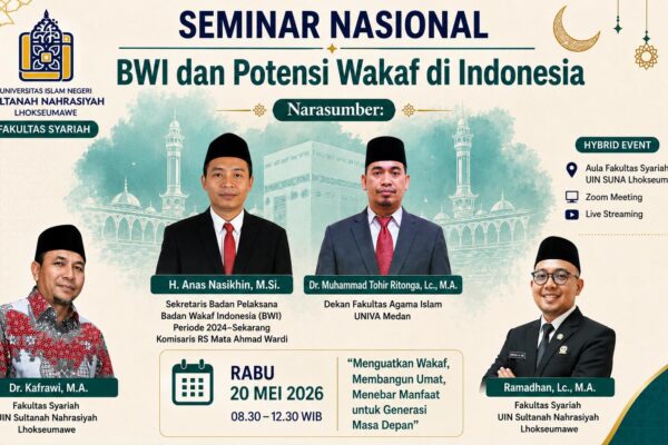 Seminar Fakultas Syariah UIN SUNA Hadirkan Sekretaris Badan Wakaf Indonesia