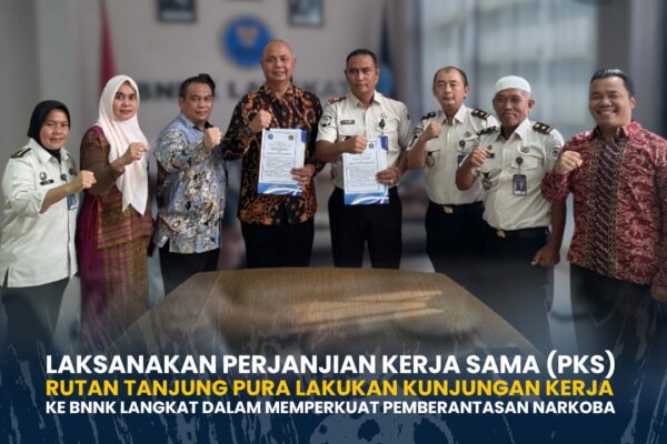 Laksanakan PKS, Rutan Tanjung Pura Kunjungi BNNK Langkat Perkuat Pemberantasan Narkoba