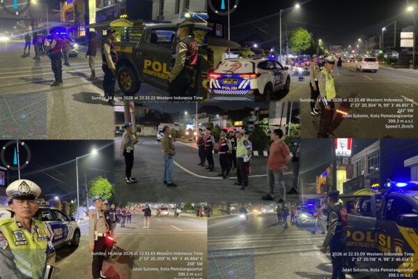 Blue Light Patrol (BLP) Digelar Polres Pematangsiantar, Rute Jalan Pane hingga Jalan Sutomo Diamankan