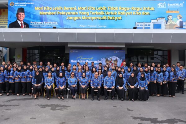 Kantor Pertanahan Kota Medan Laksanakan Upacara Peringatan Hari Lahir Pancasila
