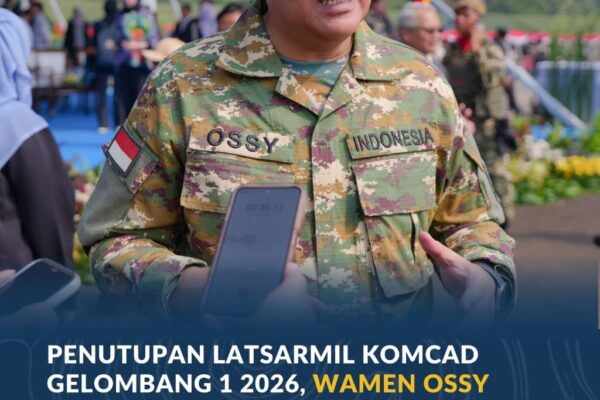 Penutupan Latsarmil Komcad Gelombang I 2026, Wamen Ossy Sebut Latsarmil Perkuat Karakter dan Integritas ASN