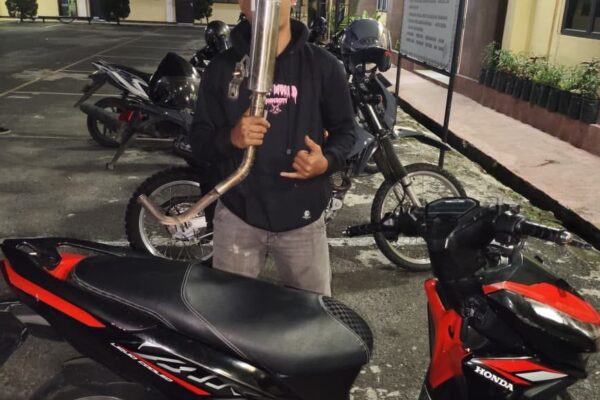 Bukan Sekadar Teguran, 5 Knalpot Brong Harus Dibuka Paksa oleh Tim Patroli Polres Pematangsiantar