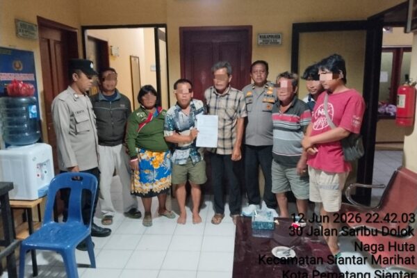 Polsek Siantar Marihat Selesaikan Keributan, Bhabinkamtibmas Pesan Jaga Keharmonisan Bertetangga