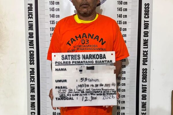 Polres Pematangsiantar Amankan CA (53), Sabu Terjatuh dari Tangan Kanan Saat Diamankan