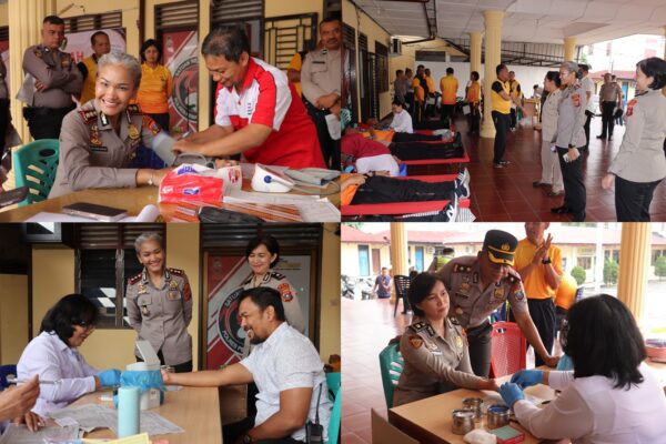 64 Kantong Darah Terkumpul, Polres Pematangsiantar Gelar Donor Darah Sambut HUT Bhayangkara ke 80