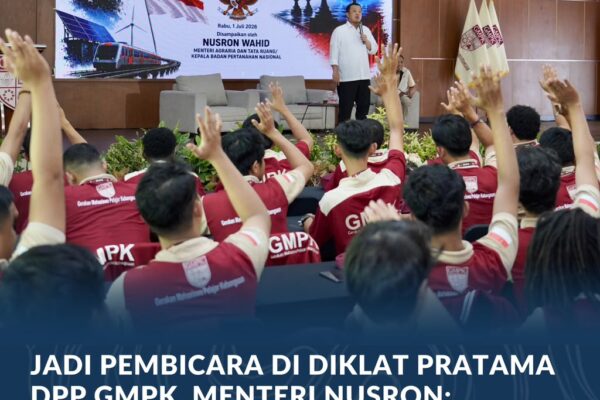Jadi Pembicara di Diklat Pratama DPP GMPK, Menteri Nusron: Nasionalisme Menjadikan Bangsa yang Kuat