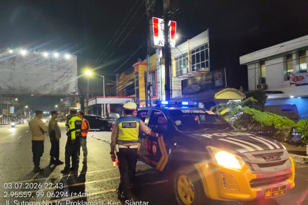 Blue Light Patrol (BLP) Digelar Polres Pematangsiantar, Rute Jalan Sudirman-Sabang Marauke-Sutomo Diamankan