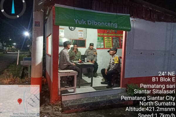 Polsek Siantar Martoba Gelar SALING, Petugas Jaga Diimbau Tingkatkan Ronda Malam dan Waspada