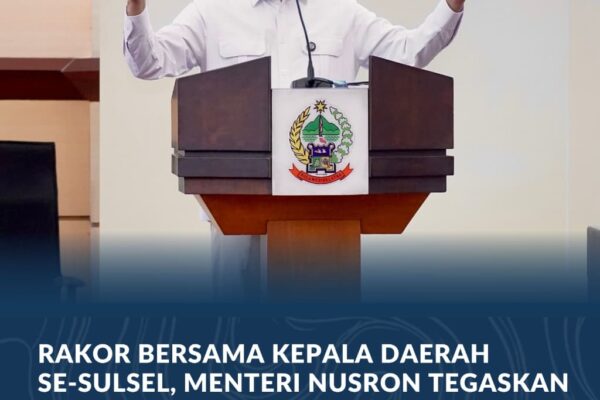 Rakor Bersama Kepala Daerah Se-Sulsel, Menteri Nusron Tegaskan Perlindungan Lahan Pertanian Jadi Prioritas Pemerintah