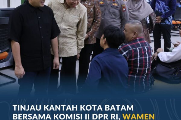 Tinjau Kantah Kota Batam Bersama Komisi II DPR RI, Wamen ATR/Waka BPN Pastikan Pelayanan Pertanahan Berjalan Efisien