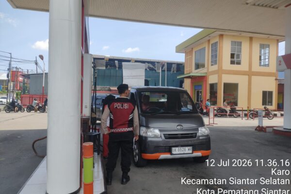 Sat Samapta Polres Pematangsiantar Monitor SPBU, Cegah Keributan dan Jaga Kenyamanan Masyarakat