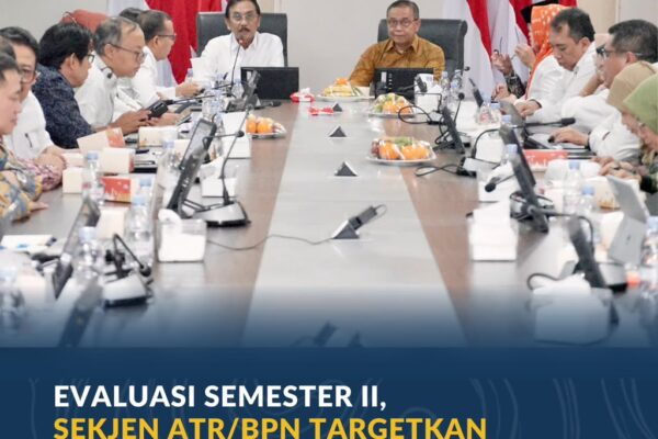 Evaluasi Semester II, Sekjen ATR/BPN Targetkan Capaian Kinerja 98% untuk Tahun 2026