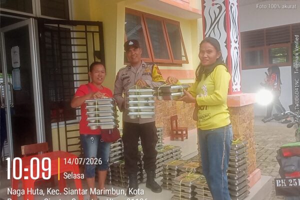 Polsek Siantar Marihat Kawal Distribusi MBG, Bhabinkamtibmas Himbau Warga Waspada Curanmor dan Hubungi 110