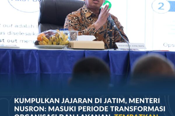 Kumpulkan Jajaran di Jatim, Menteri Nusron: Masuki Periode Transformasi Organisasi dan Layanan, Tempatkan Rakyat sebagai Raja yang Harus Dilayani