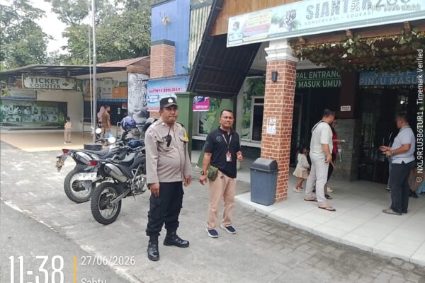 Polsek Siantar Barat Siaga di Taman Hewan dan Taman Bunga, Antisipasi Gangguan Kamtibmas