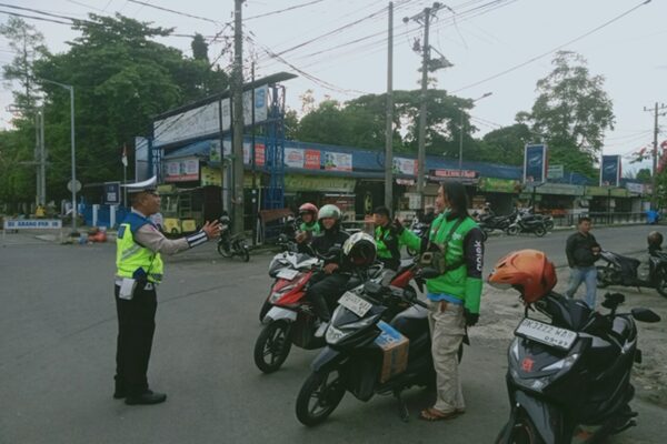 Sat Lantas Polres Pematangsiantar Ajak Pengendara Gojek Jadi Mitra Polri, Ciptakan Kamseltibcarlantas di Pematangsiantar