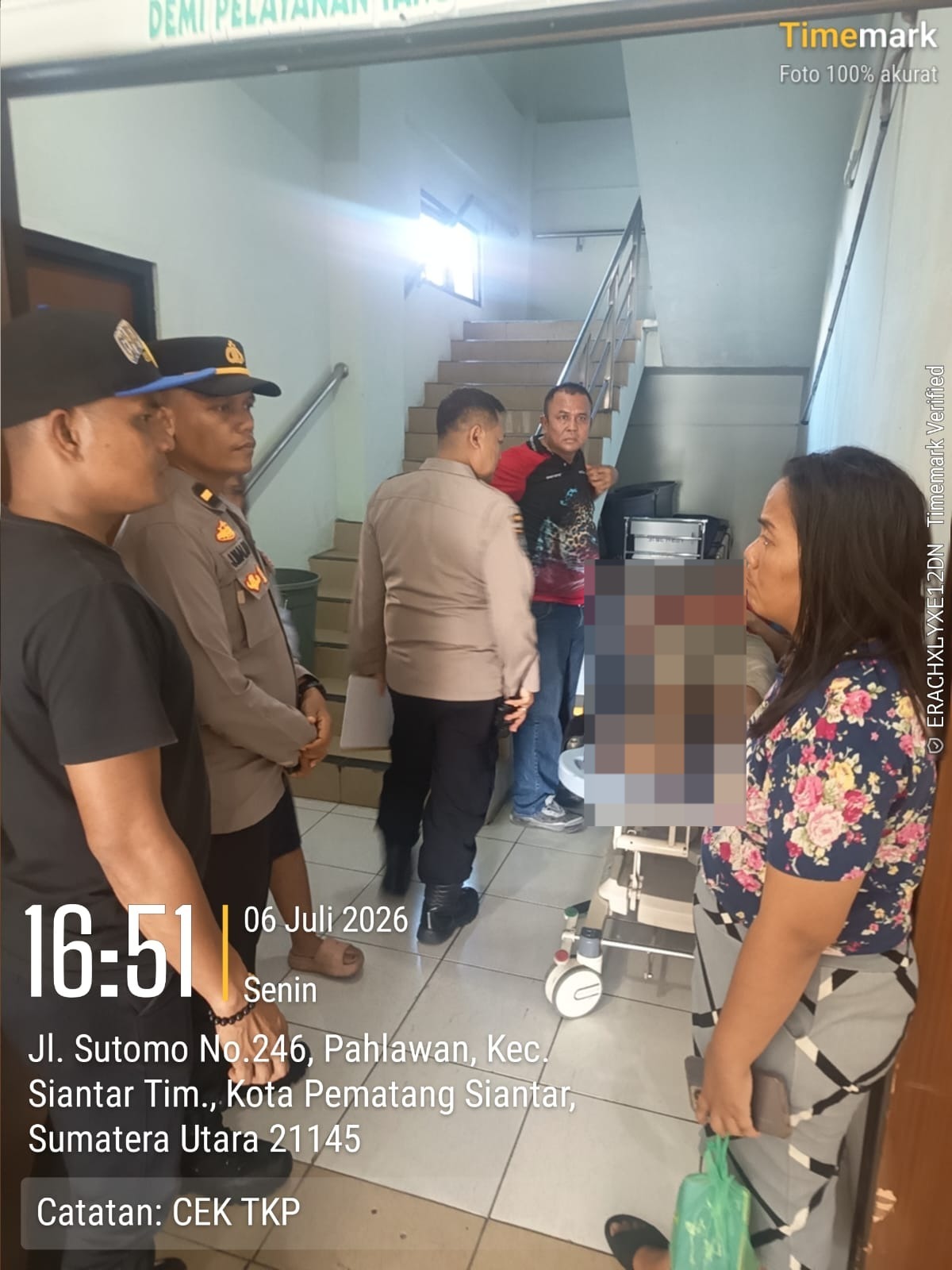 Polsek Siantar Barat Respon Cepat Laporan CC 110, Mayat Pria 42 Tahun Ditemukan di Gedung II Pasar Horas