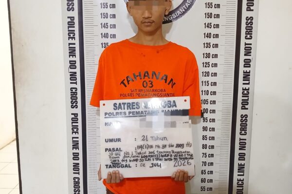 Informasi Masyarakat Membuahkan Hasil, Polres Pematangsiantar Amankan RA dengan Sabu 5,47 Gram