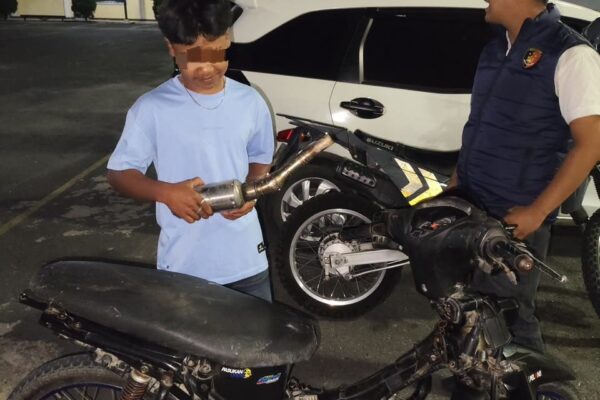 Polres Pematangsiantar Genjot Patroli Malam, Enam Knalpot Brong Disita di Jalanan Kota