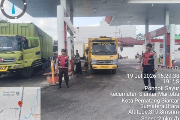 Sat Samapta Polres Pematangsiantar Monitor SPBU, Cegah Keributan dan Jaga Kenyamanan Masyarakat