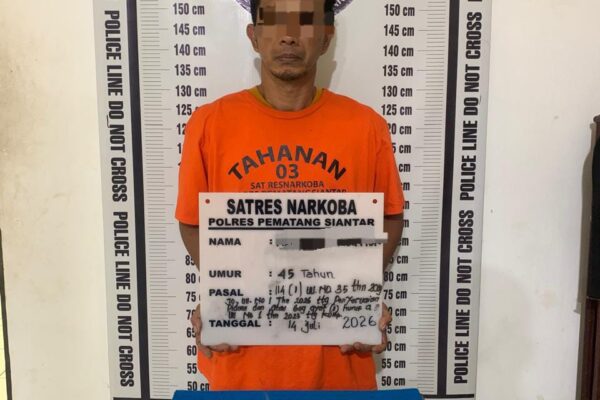 MN (45) Residivis Narkotika Ditangkap, Polres Pematangsiantar Sita Sabu 1,87 Gram dan Uang Rp300.000