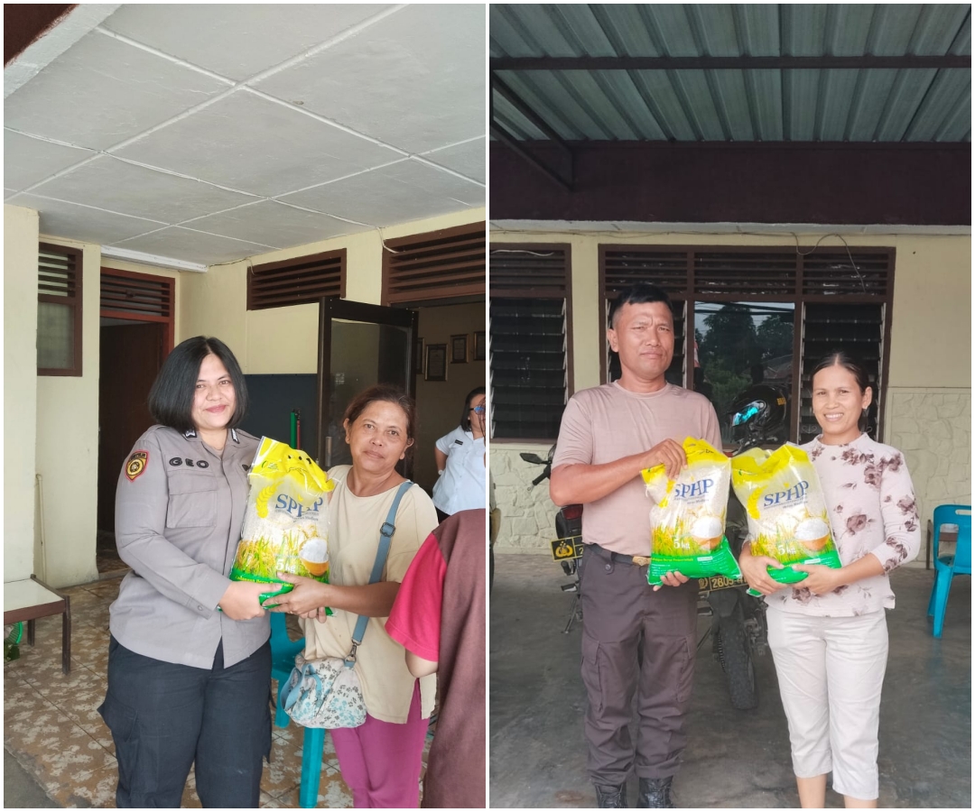 Polsek Siantar Selatan Gelar Gerakan Pangan Murah, Warga Serbu 100 Zak Beras Rp58.000/Karung