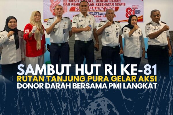Sambut HUT RI ke-81, Rutan Tanjung Pura Gelar Aksi Donor Darah Bersama PMI Langkat