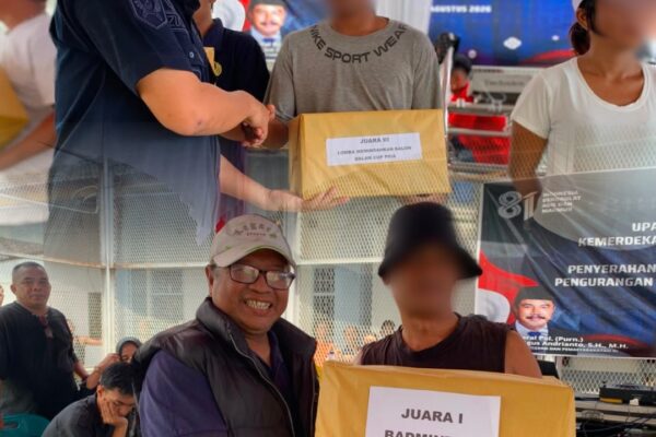 Pembagian Hadiah Lomba HUT Kemerdekaan Republik Indonesia ke-81 Digelar Rutan Tanjung Pura untuk Warga Binaan
