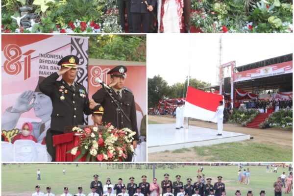 Senja di Serbelawan, Kapolres Simalungun Pimpin Aubade dan Penurunan Bendera, Forkopimda Hadir Penuh Khidmat