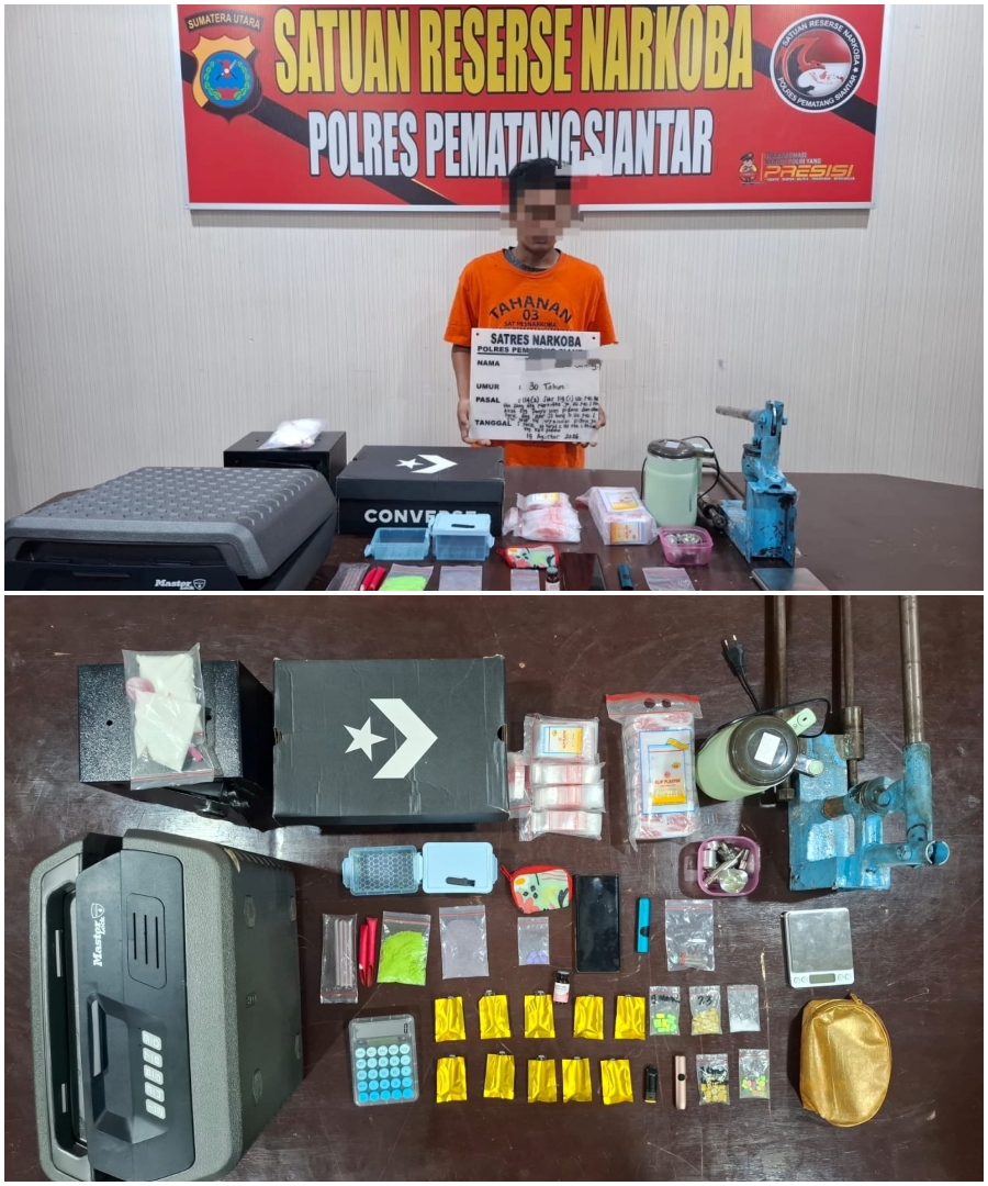 Satresnarkoba Polres Pematangsiantar Amankan SWG, Sita 53 Butir Ekstasi, Sabu 2,55 Gram, dan Etomidate 10 Bungkus
