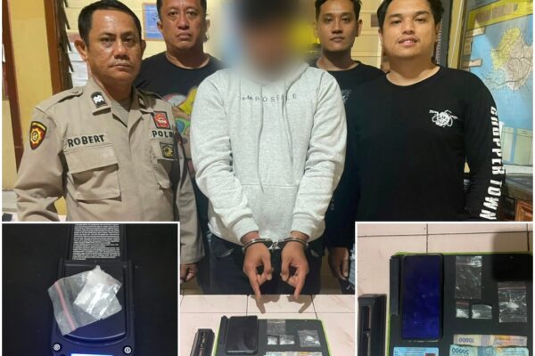 Polsek Gunung Malela Gerebek Kamar Hotel, Sabu Diselipkan di Remot Televisi, Pelaku Ditangkap di Pinggir Jalan