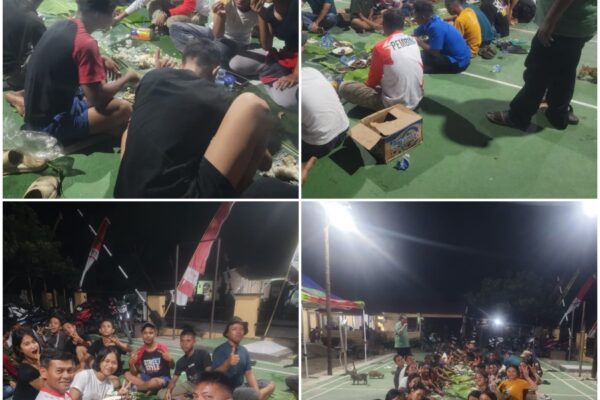 Kapolsek Silou Kahean dan Forkopimca Bernyanyi Bersama Paskibra, Malam Keakraban di Mako Polsek