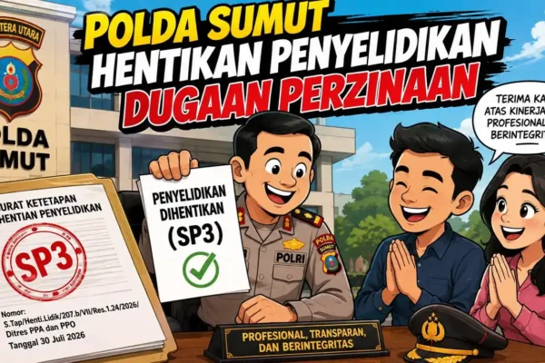 Polda Sumut Hentikan Penyelidikan Dugaan Perzinaan, Terlapor Apresiasi Profesionalisme Penyidik