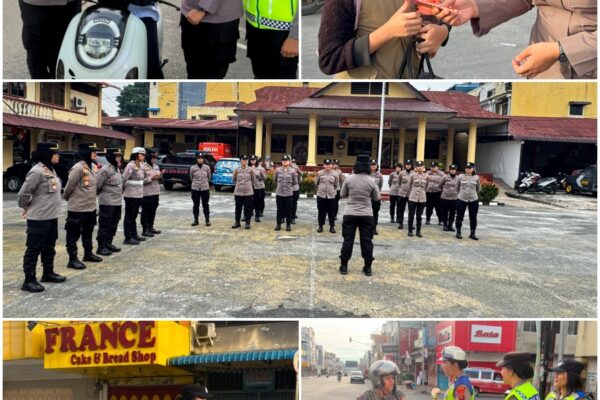 Polwan Polres Pematangsiantar Rayakan HUT Polwan ke-78, Bagikan Bunga dan Coklat di Jalan Sutomo dan Merdeka