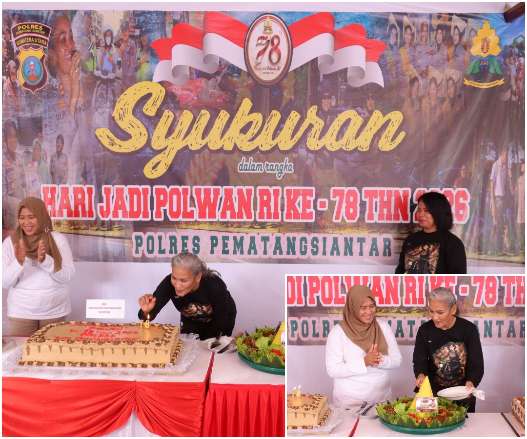 Polres Pematangsiantar Rayakan HUT Polwan ke-78, Gameshow dan Pemotongan Tumpeng Warnai Perayaan