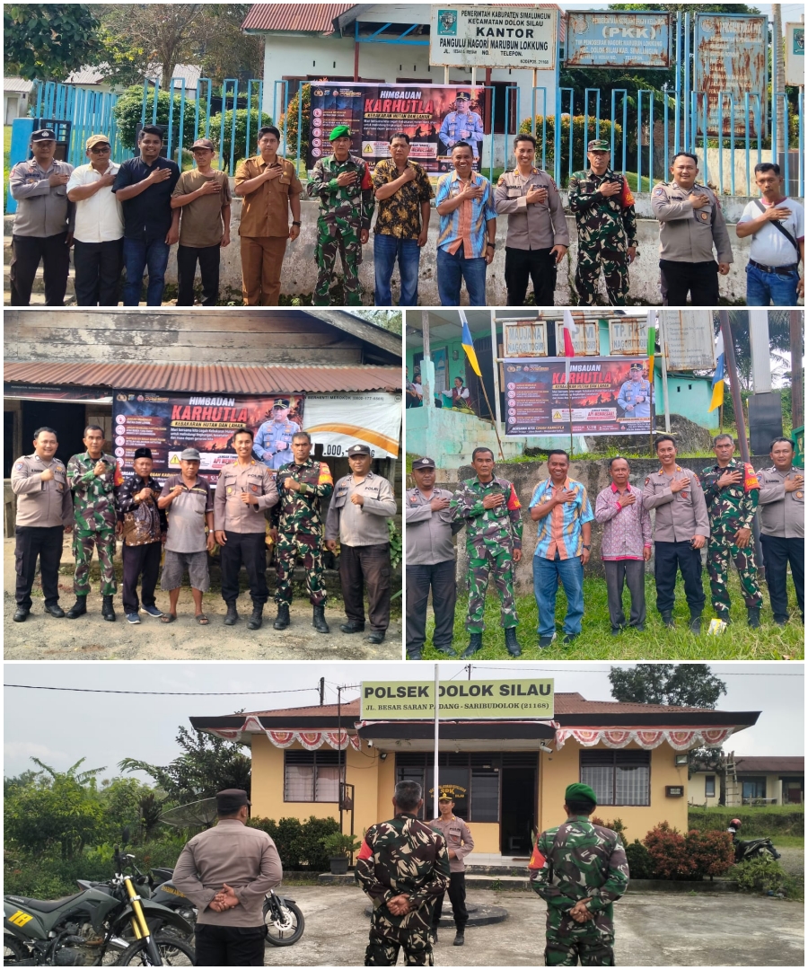 Cegah Karhutla di Musim Kemarau, Kapolsek Dolok Silau dan Forkopimca Sambangi Nagori Marubun Lokkung dan Togur