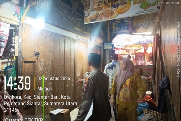 N Laporkan Pencurian via CC 110, Polsek Siantar Barat Langsung Turun ke Pasar Horas dan Arahkan Korban Buat LP
