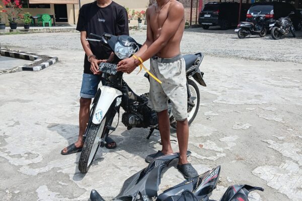 Motor Honda Revo Raib dari Kios, Polsek Dolok Batu Nanggar Ungkap Kasus dalam Hitungan Hari, Dua Kakak Beradik Ditangkap