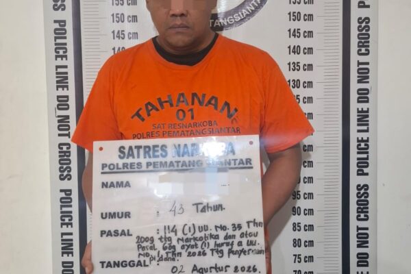 Polres Pematangsiantar Gagalkan Peredaran Ekstasi, GG (43) Ditangkap di Siantar Barat dengan 18 Butir Pil