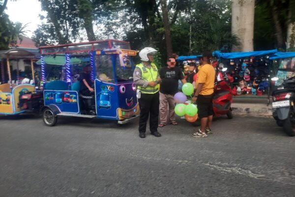 Polres Pematangsiantar Beri Teguran, Odong-Odong Berpotensi Rawan Kecelakaan dan Kemacetan