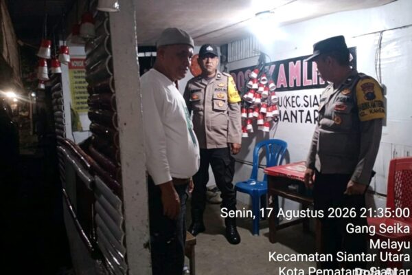 Polsek Siantar Utara Gelar SALING di Jalan Tanah Jawa, Kapolsek: Petugas Pos Kamling Diimbau Aktif Ronda dan Peka Lingkungan