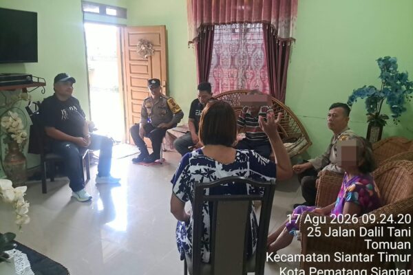Polsek Siantar Timur Respon Cepat, Sengketa Rumah Peninggalan Suami di Tomuan Selesai Kekeluargaan