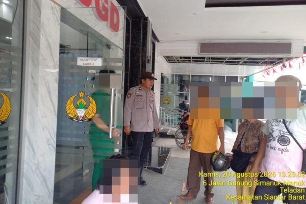 Polsek Siantar Marihat Respon Cepat, Laporan Warga di Jalan Parel Pasaribu Ditindaklanjuti dengan Pendampingan Medis
